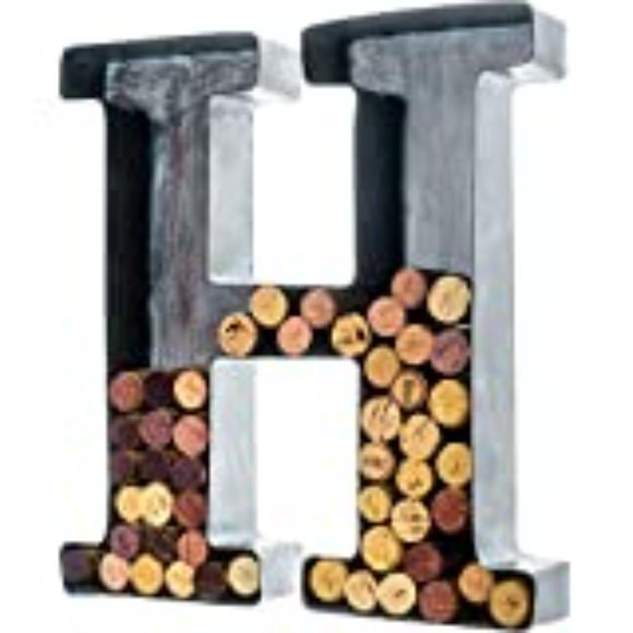 Wine Cork Holder Metal Monogram Letter / Succulent Decoration - Picture 8 of 11